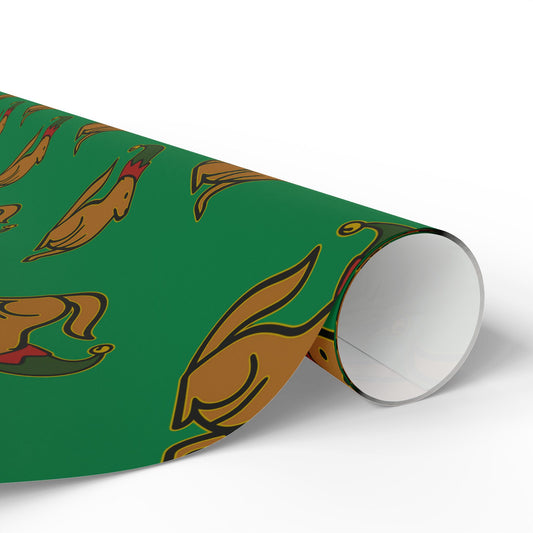 Otter Pattern Wrapping Paper — Elf Otter Gift Wrap for Otter Lovers