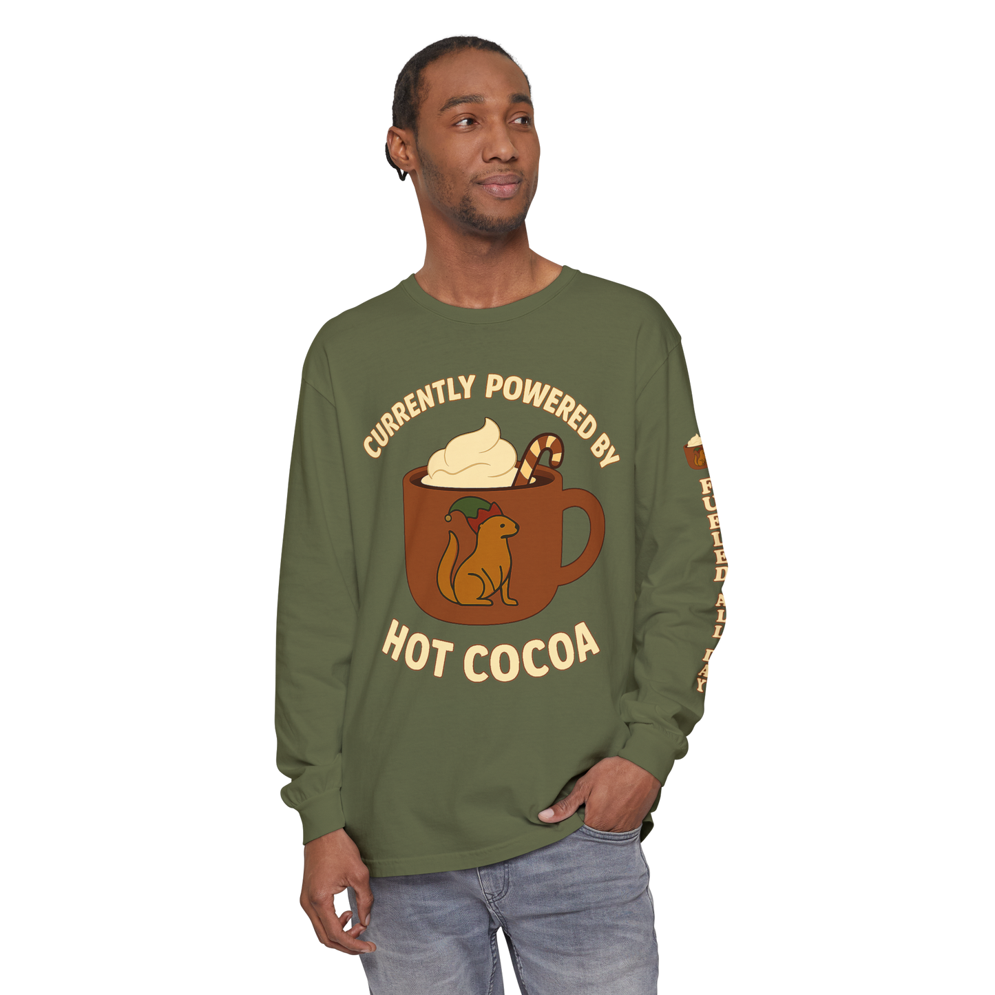 Powered by Cocoa - Long Sleeve Holiday Shirt
